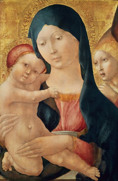 Virgin and Child with an Angel, c.1468-70 by Liberale da Verona